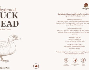 Golosinas deshidratadas para mascotas - Duck Head