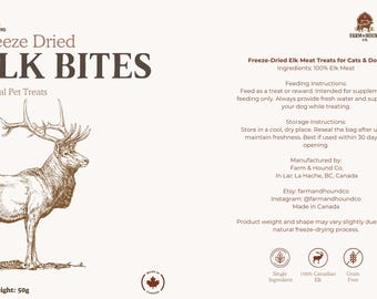 Golosinas liofilizadas para mascotas - Elk Bites