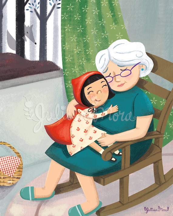 Little Red Riding Hood Grandma And Little Red Grandma And Etsy