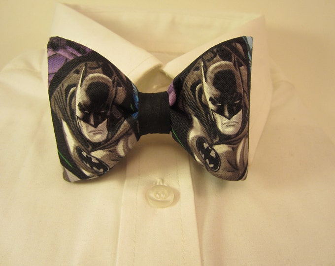 Bow Tie Made From Darker Batman Fabric Etsy