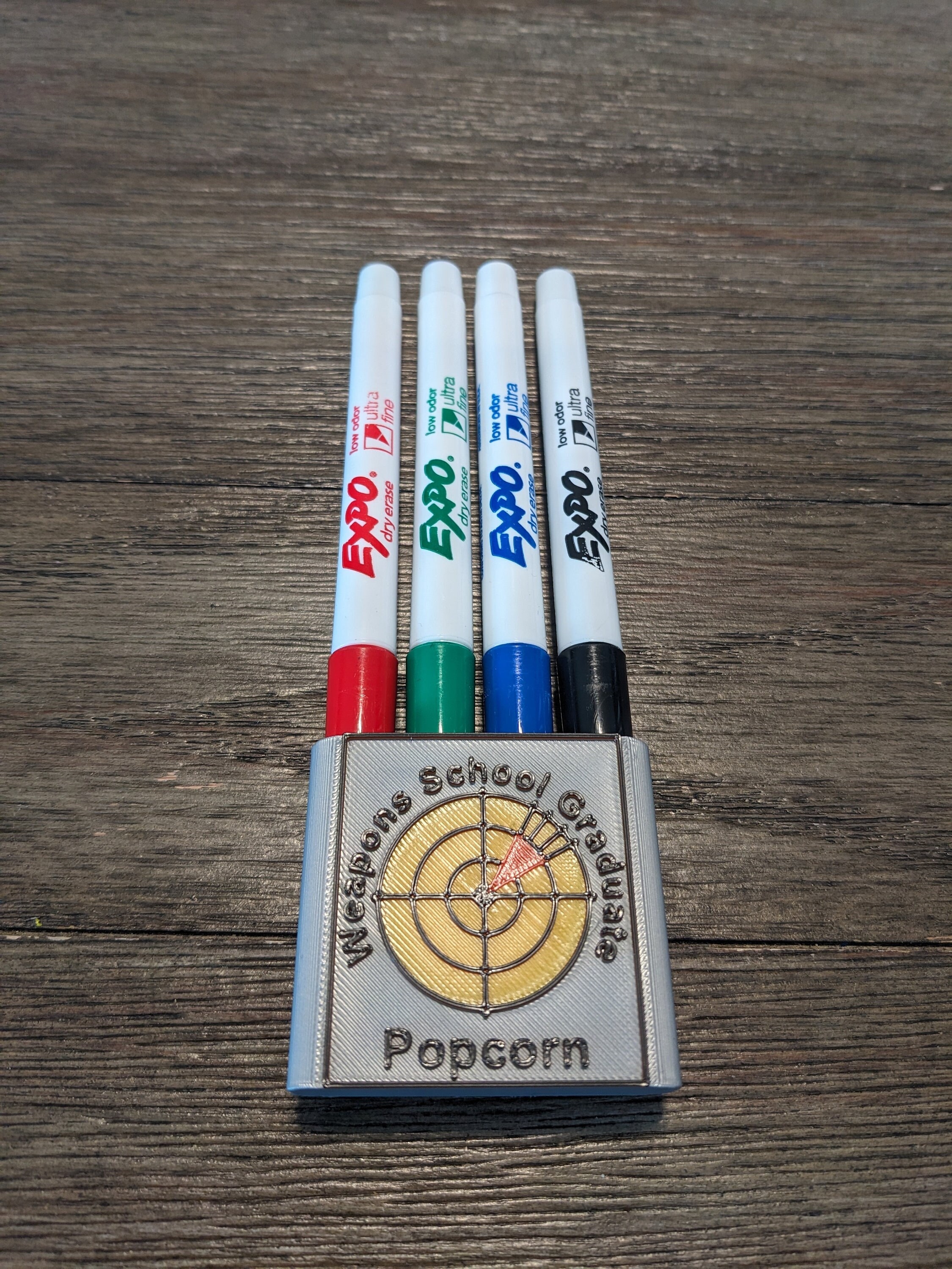 Personalized Dry Erase Marker Holder with Custom Patch, Colors, Text | Expo Marker Organizer with Unit/Weapons School Logo | OCP/Flight Suit