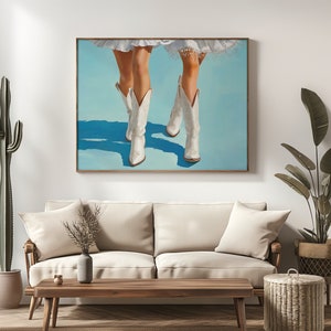 Cowgirls in White Boots | Southwestern Boho Wall Art | Cowgirl Aesthetic Decor| Digital Download