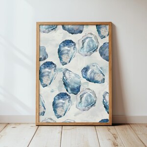 Watercolor Seashell Printable Wall Art | Coastal Grandmother Beachy Wall Decor for Apartment, Bedroom