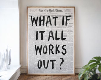 Retro Newspaper Print | Motivational Wall Art (Digital Download)