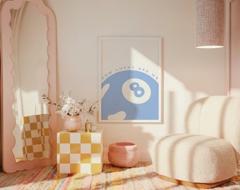 Lucky You Print Set | Trendy 8-Ball, Cherry Art (Digital Download)