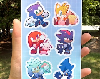 Sonic Sticker Sheet & Die Cuts: Sonic boys pairs