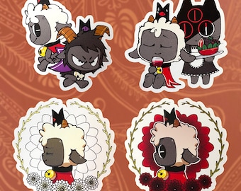 Cult of the Lamb Stickers: Narinder, Goat, Lamb