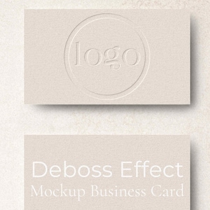 Logo Mockup effetto Deboss, Mockup di cancelleria Deboss, Mockup di carta impressa per biglietti da visita, Carta mockup impressa, Mockup effetto Deboss, PSD