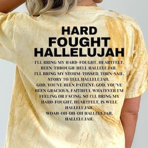 Brandon Lake Hard Fought Hallelujah PNG, Heartfelt Hallelujah With Lyrics PNG, Inspirational Design, Christian Png, Bible Verse PNG