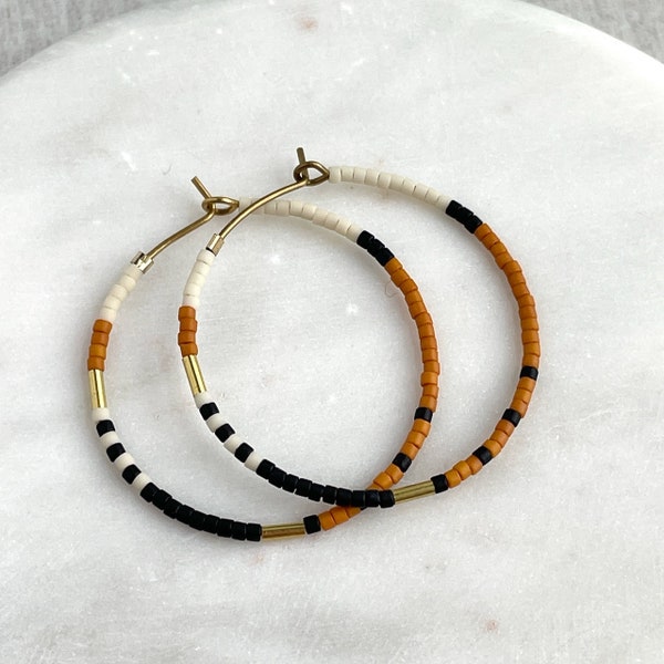 Miyuki Bead Hoops - Nairobi