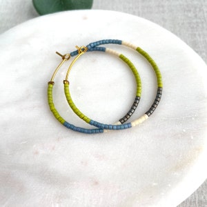 Miyuki Bead Hoop Earrings - Aukland