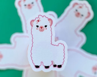 Llama Vinyl Sticker Water Resistant Decal for Laptop Journal Scrapbook or Notebook