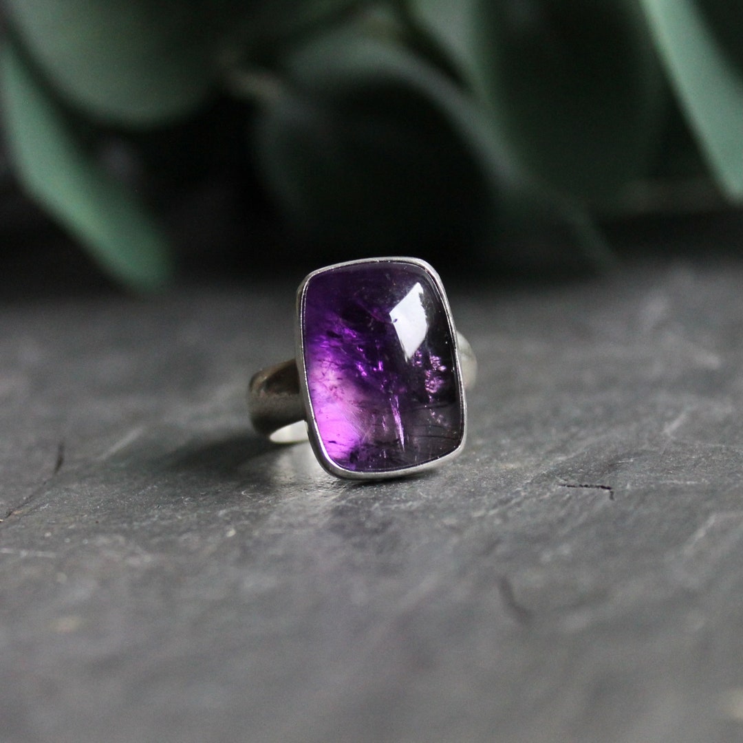 Brazilian Amethyst Statement Ring February Birthstone Ring Etsy Brazilian Amethyst Statement Ring February Birthstone Ring Etsy