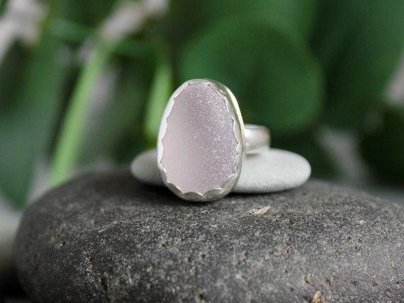 Buy Large Round Glass Ring Transparent With Iridescent Online in India -  Etsy