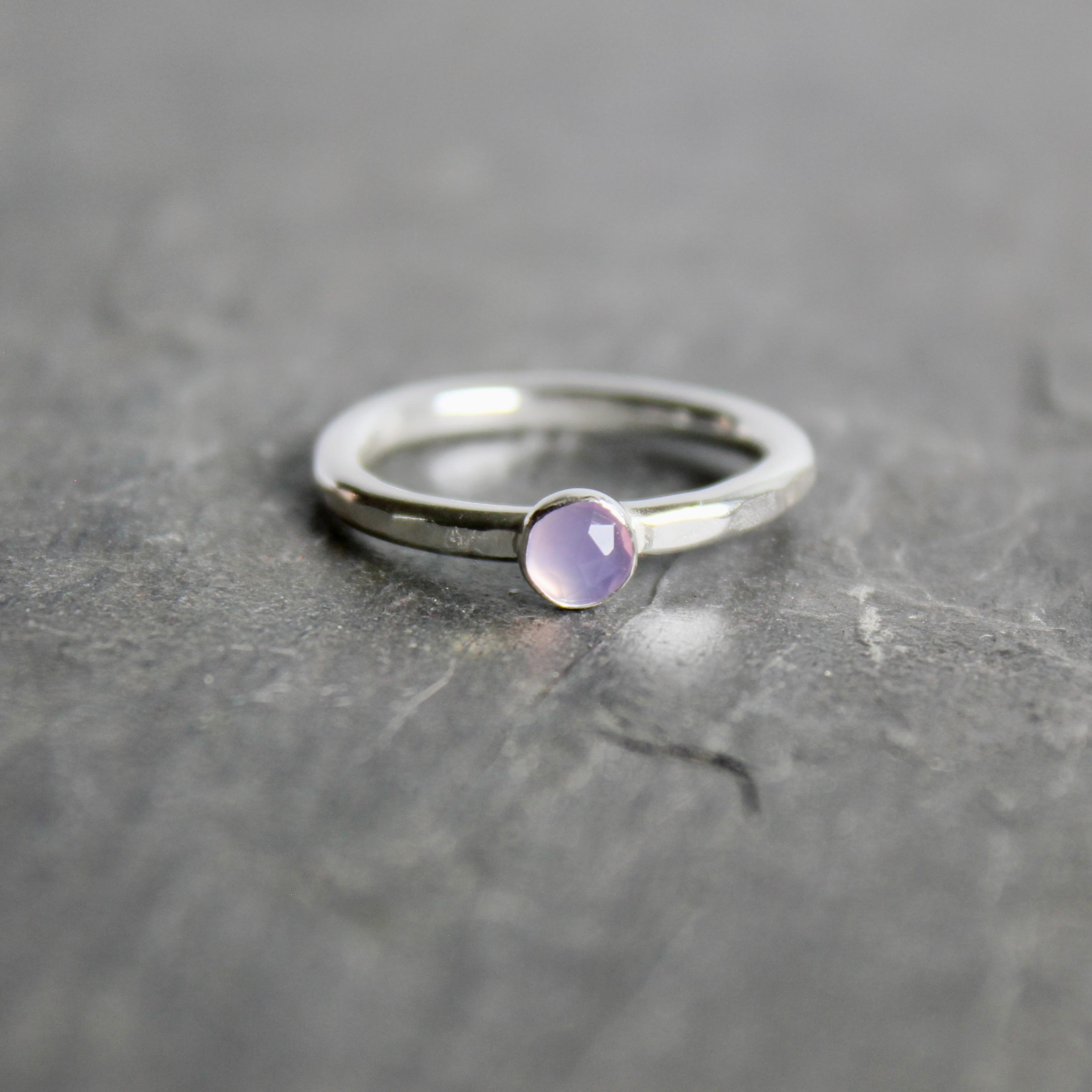 Lavender Chalcedony Ring - Etsy