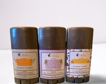 Organic natural deodorant with mango butter and vitamin E - 2.5oz , Chemical free, aluminum free, moisturizing