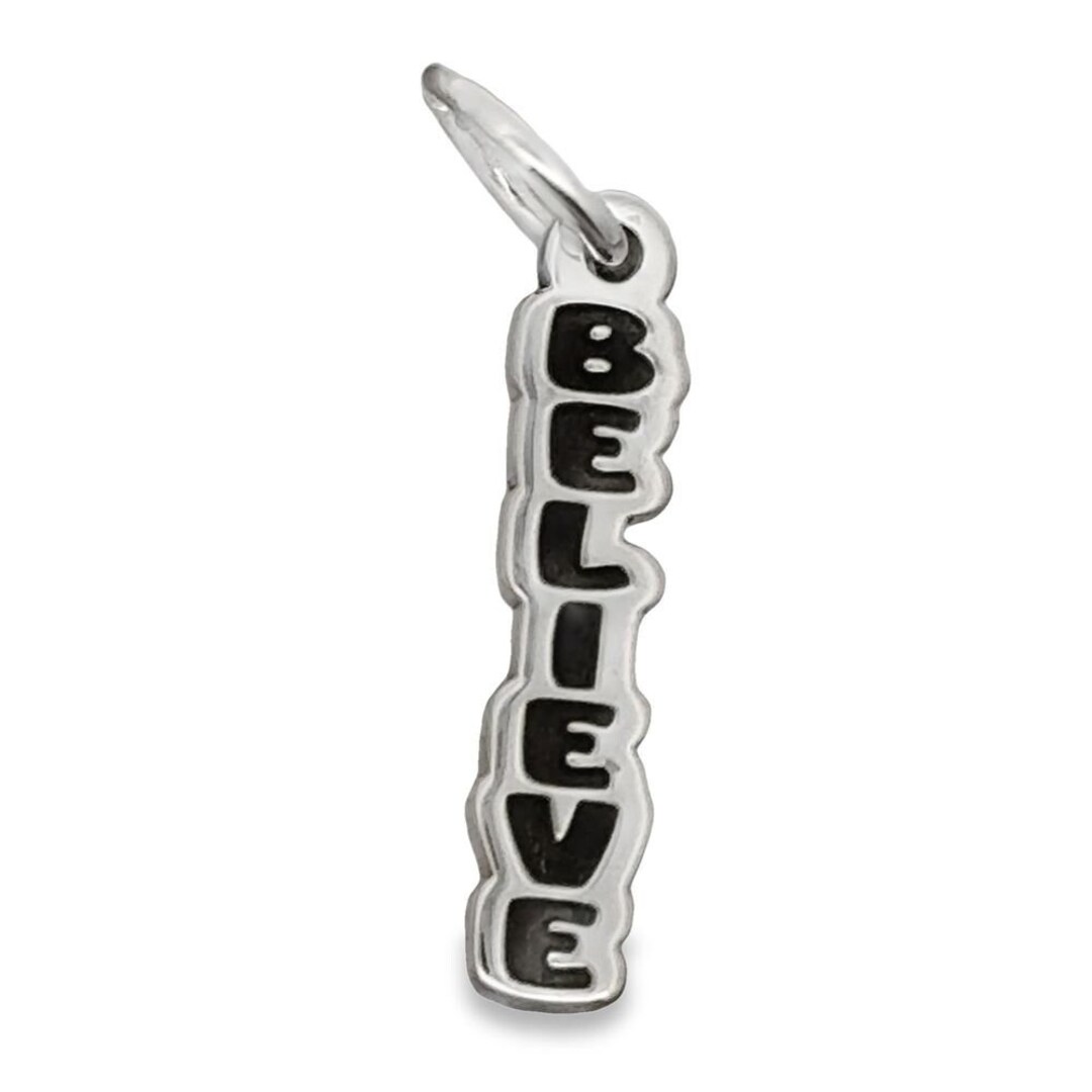 Believe Charm in Sterling Silver BCJ1081 - Etsy