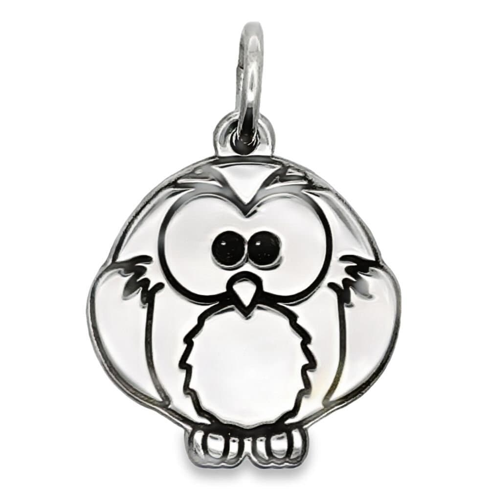 Charming Owl Charm in Sterling Silver BCJ1066