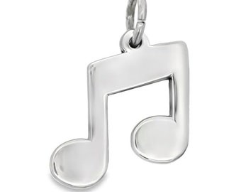 Music Note Charm in Sterling Silver BCJ1047