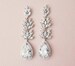 Crystal Bridal Earrings Drop, Wedding Earring for Bride, , Chandelier Earrings Wedding Jewelry, KARENA 