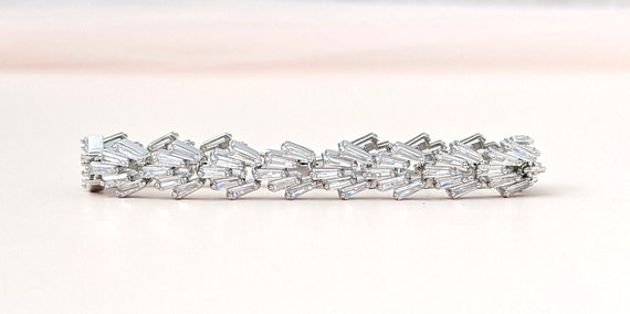 Art Deco Crystal Bridal Bracelet Wedding Jewelry for Brides | Etsy