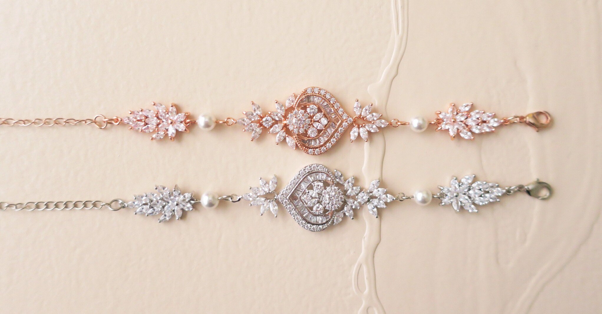 Crystal Bridal Earrings Wedding Bracelet for Bride Swarovski | Etsy