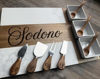 Op maat gemaakte marmeren charcuterieplank