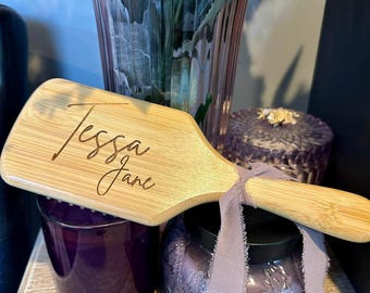 Gepersonaliseerde bamboehaarborstel