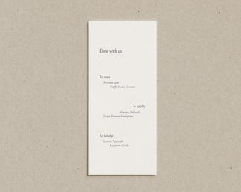 Poetic Wedding Menu Templates (3 Sizes!) - Instant Download