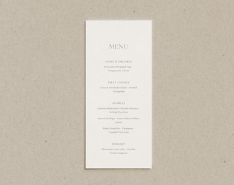 Classic Wedding Menu Templates (3 Sizes!) - Instant Download