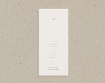 Ethereal Wedding Menu Templates (3 Sizes!) - Instant Download