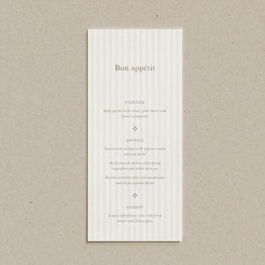 Modelos de menu de casamento caprichosos (2 tamanhos!) - Download instantâneo