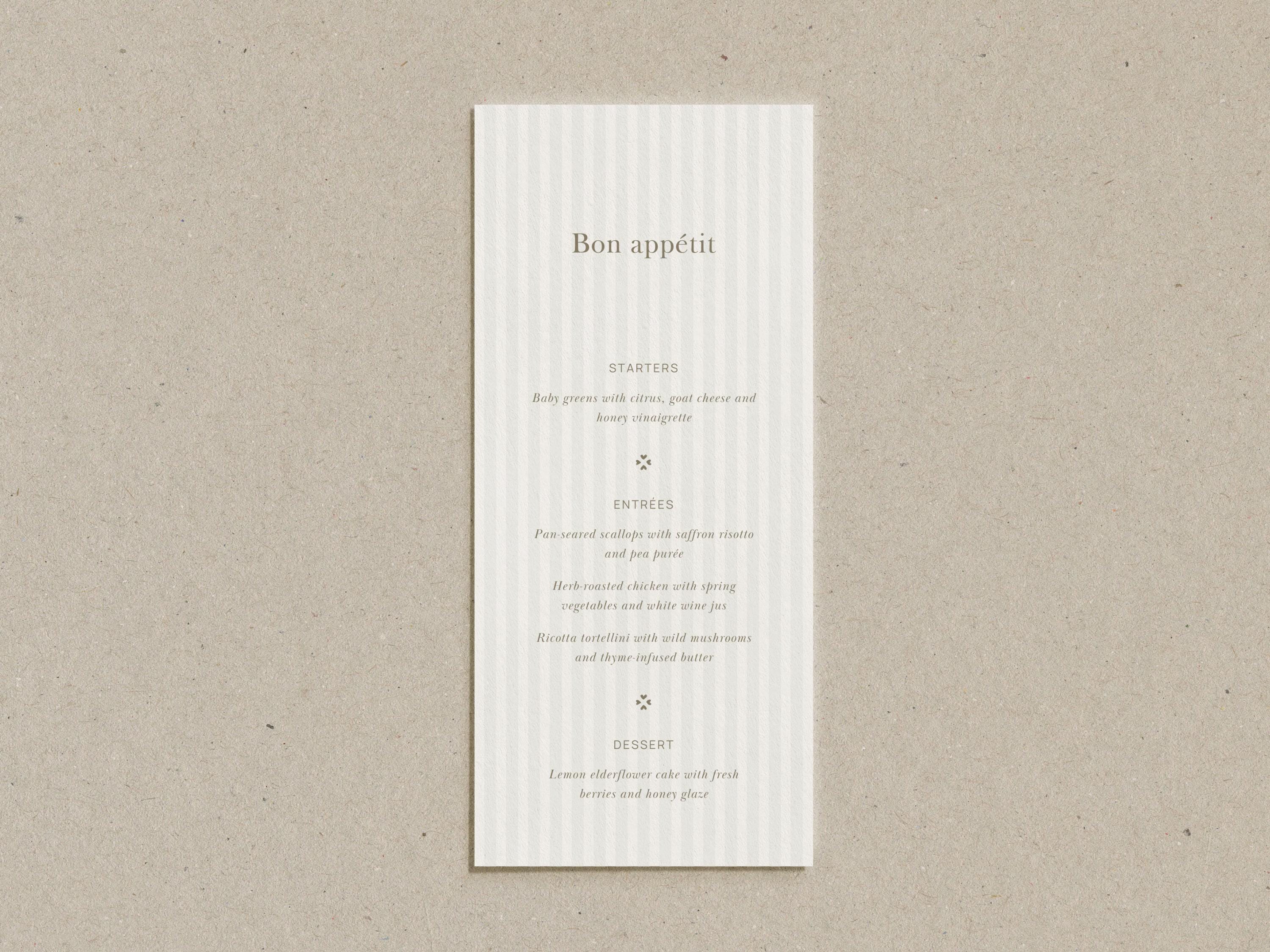 Whimsical Wedding Menu Templates (2 Sizes!) - Instant Download