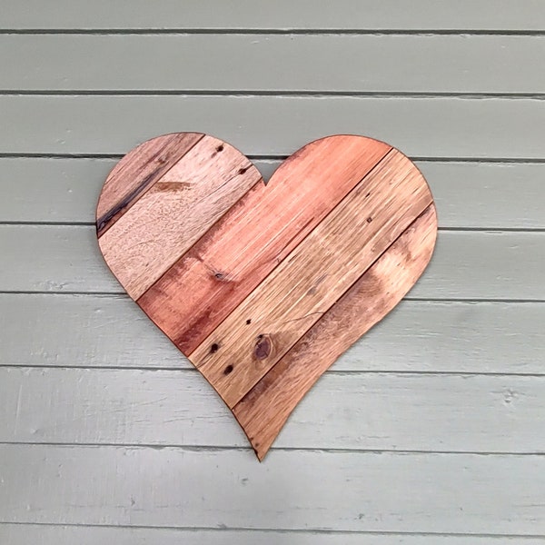 Handmade Wooden Heart, Handcrafted Reclaimed Wood Wall Art, Unique Home Décor Addition, Indoor Wall Art or Outdoor Porch Decoration