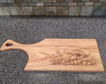 Charcuterie Board, Handcrafted from Honey Locust Hardwood. Laser engraved cheese board.