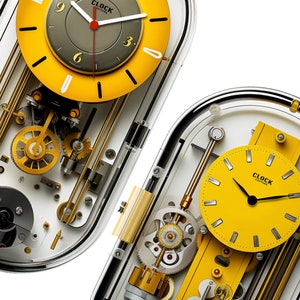 Moderne Wanduhr, Tischuhr, Design Wanduhr, Hängeuhr, Uhr zum Aufhängen, Uhr, Wall Clock, Clock Couture - Wand- und Tischuhrenserie GEAR