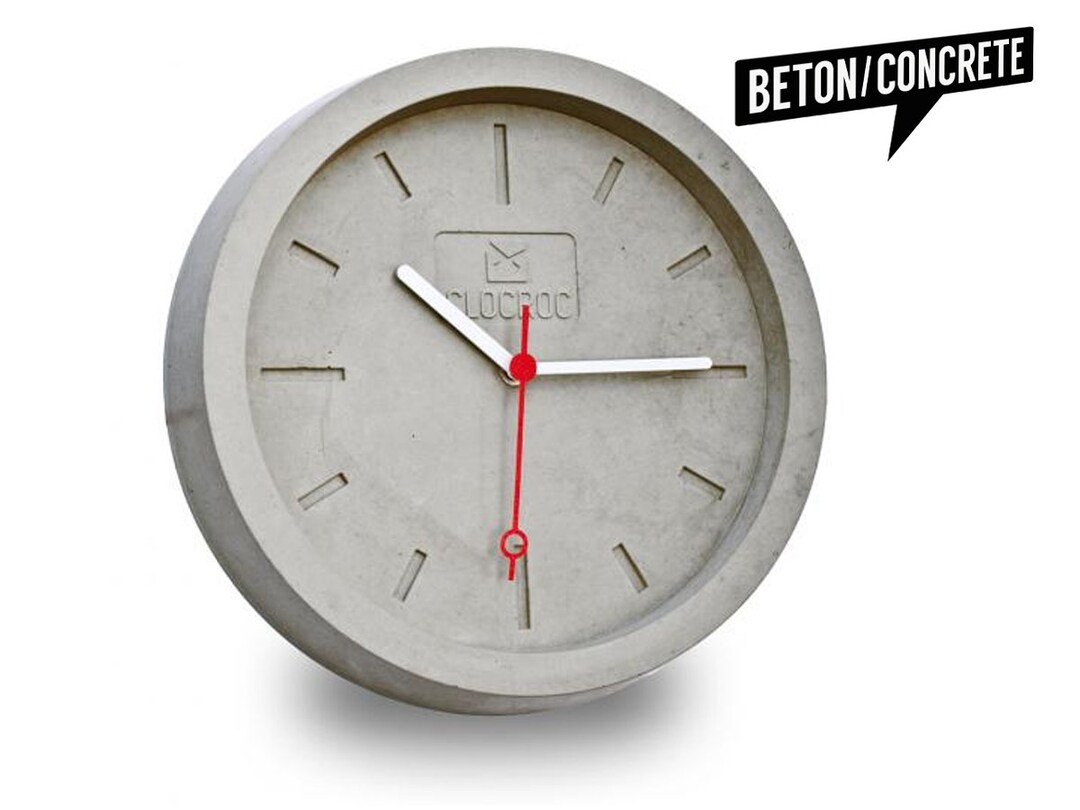 Wanduhren Betonuhren Cander Berlin MNU 6280 Lautlose XXL 3D Beton