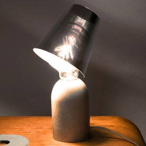 Table lamp, Bedside lamp, Concrete bedside lamp with a movable lampshade  Paggio table lamp shade, Concrete lamp, Concrete lamp