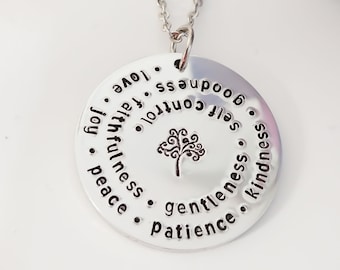 Fruits of the Spirit Stamped Necklace