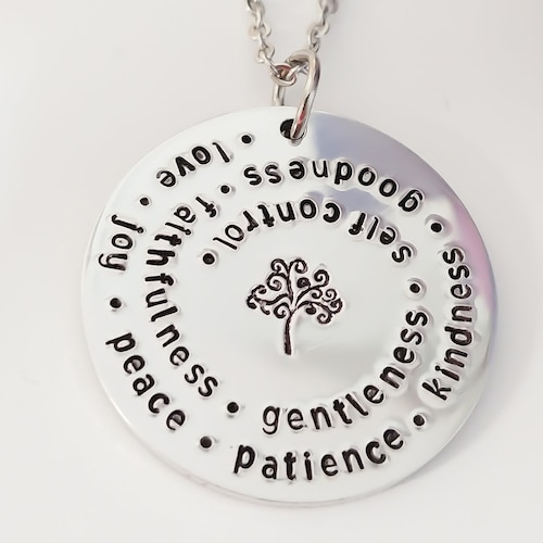 Fruits of the Spirit Stamped Necklace Etsy