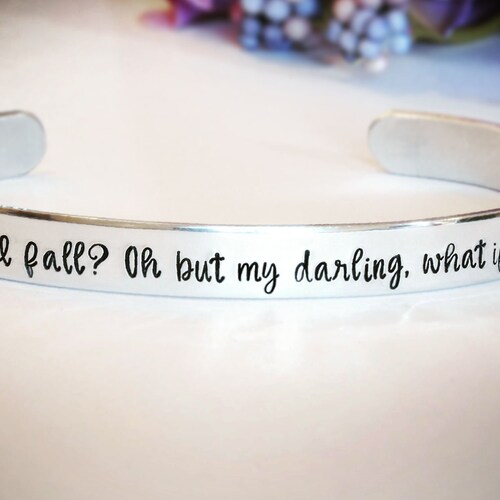 What If I Fall Oh but My Darling What If You Fly Stamped Etsy
