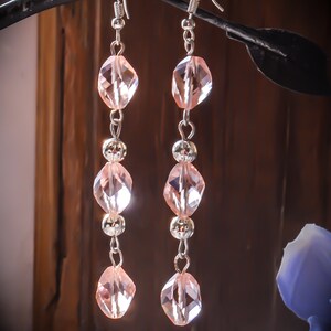 Sweet Pink Beaded Earrings