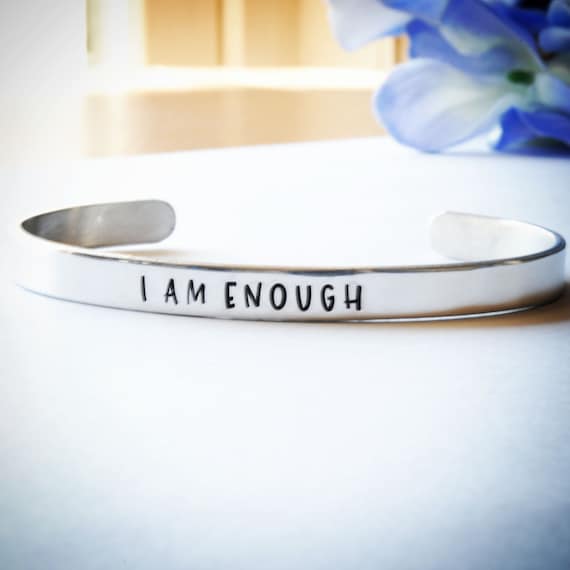 I am enough cheap sterling silver bracelet