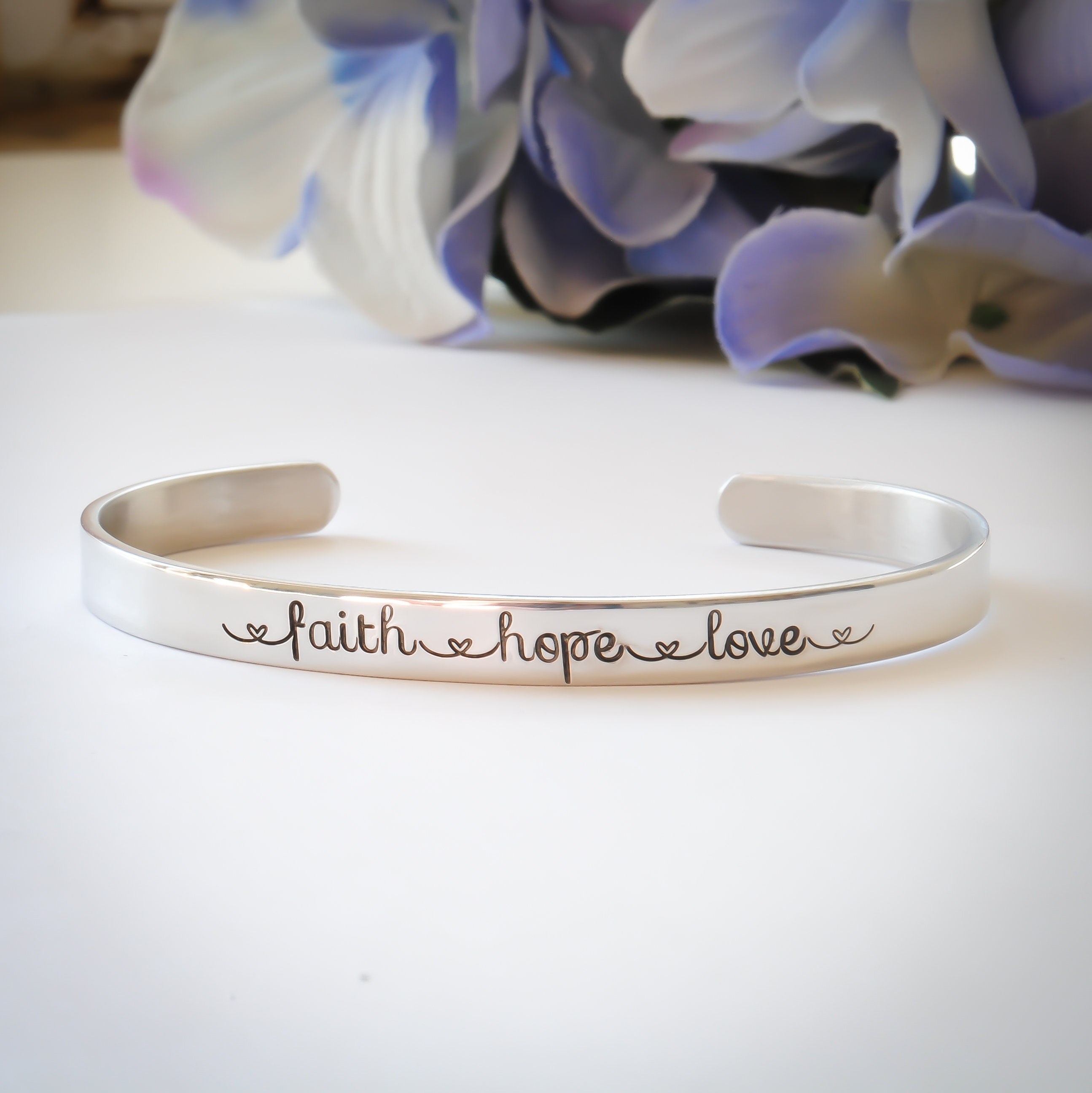 Faith Love Hope Medallion Charm Bracelet • PreAdored® Sustainable Luxury