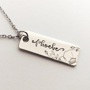 Stainless Steel Stamped Custom Necklace