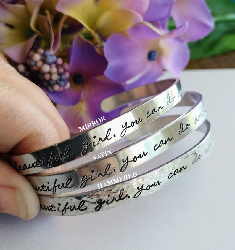 Proverbs 31 Scripture Stamped Metal Bracelet image 4