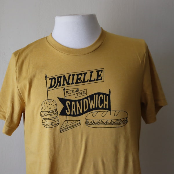 Yellow Sandwich Flag T-shirt by Danielle Ate the Sandwich