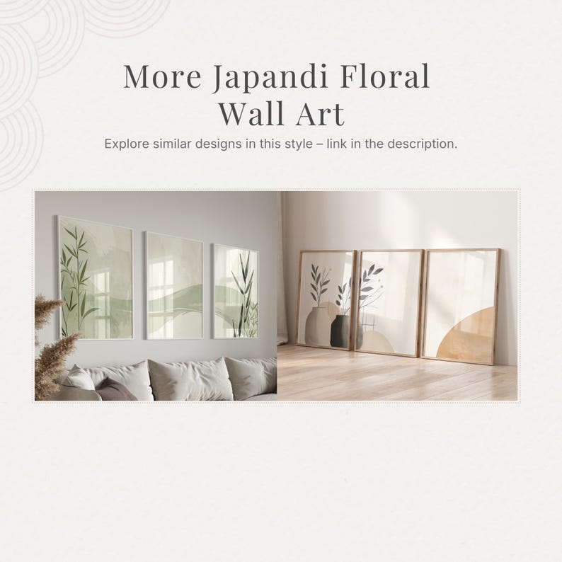 Minimalist Beige Wabi Sabi Wall Art Set of 3, Abstract Japanese Tree ...