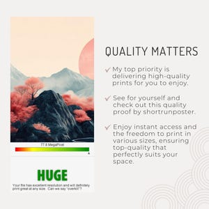 Japandi Mountain Wall Art Set of 3, Printable Japanese Landscape With ...