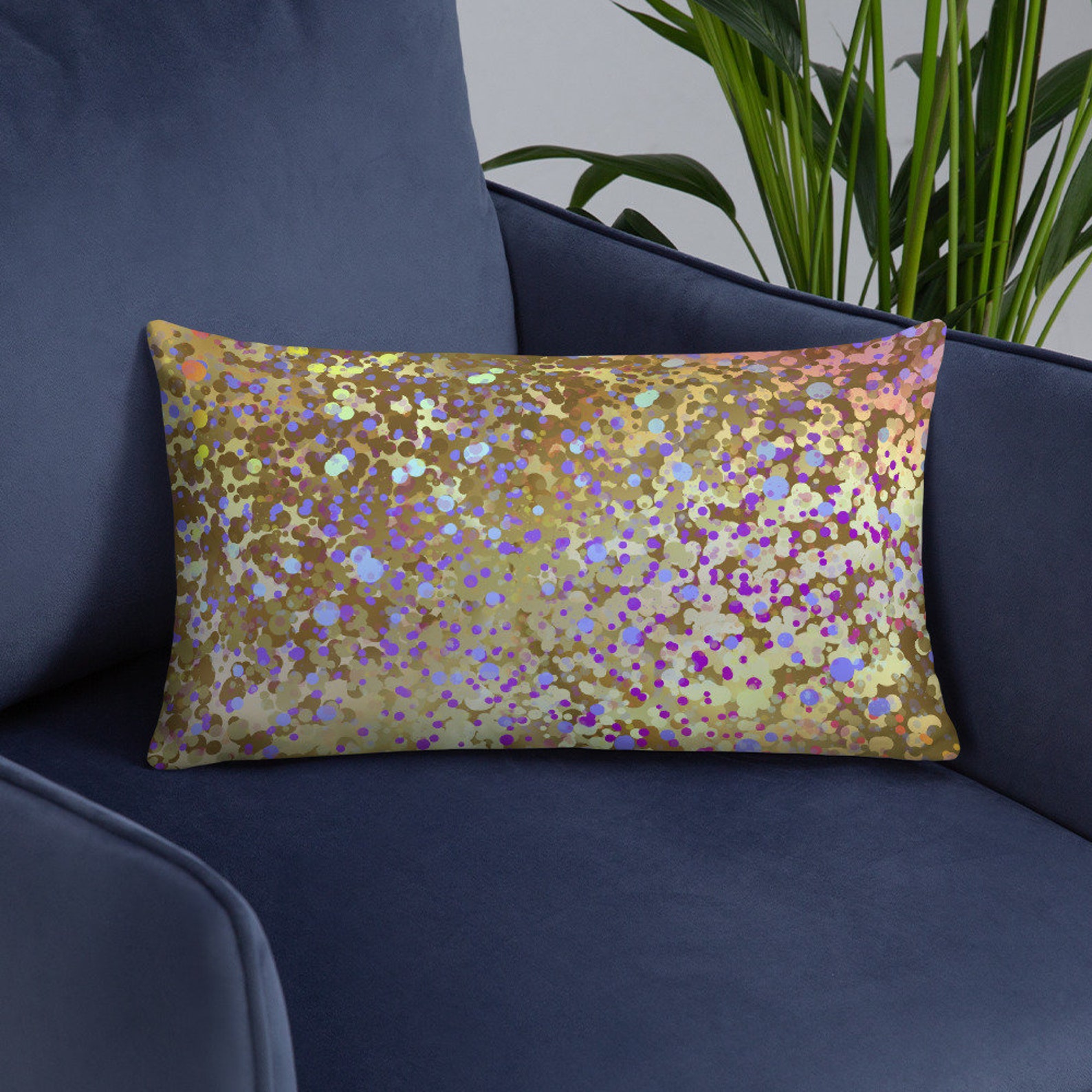 Faux Holo Glitter Throw Pillow 20x12 Rectangle Home Decor Etsy